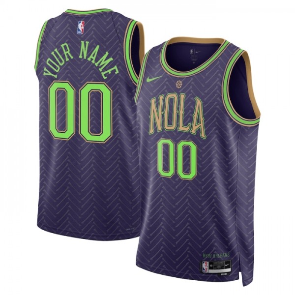New Orleans Pelicans Trikot Benutzerdefinierte Nike 2024-25 City Edition Lila Swingman - Herren New Orleans Pelicans Trikot Benutzerdefinierte Nike 2024-25 City Edition Lila Swingman - Herren